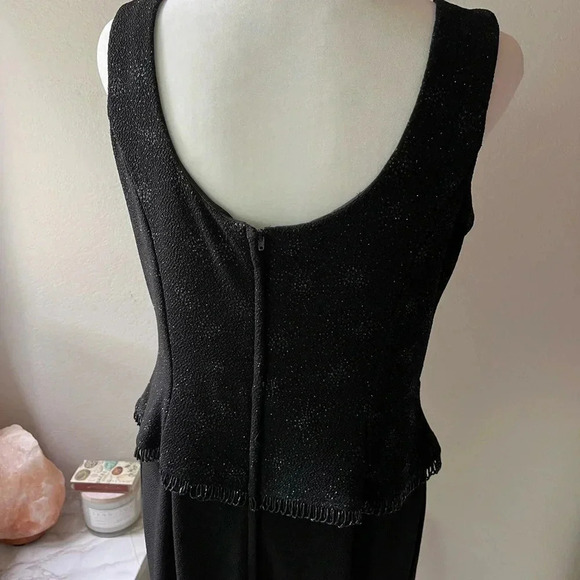 Beaded Black Formal  Classic Evening Dress Scott  McClintock Size 12 - Picture 9 of 12